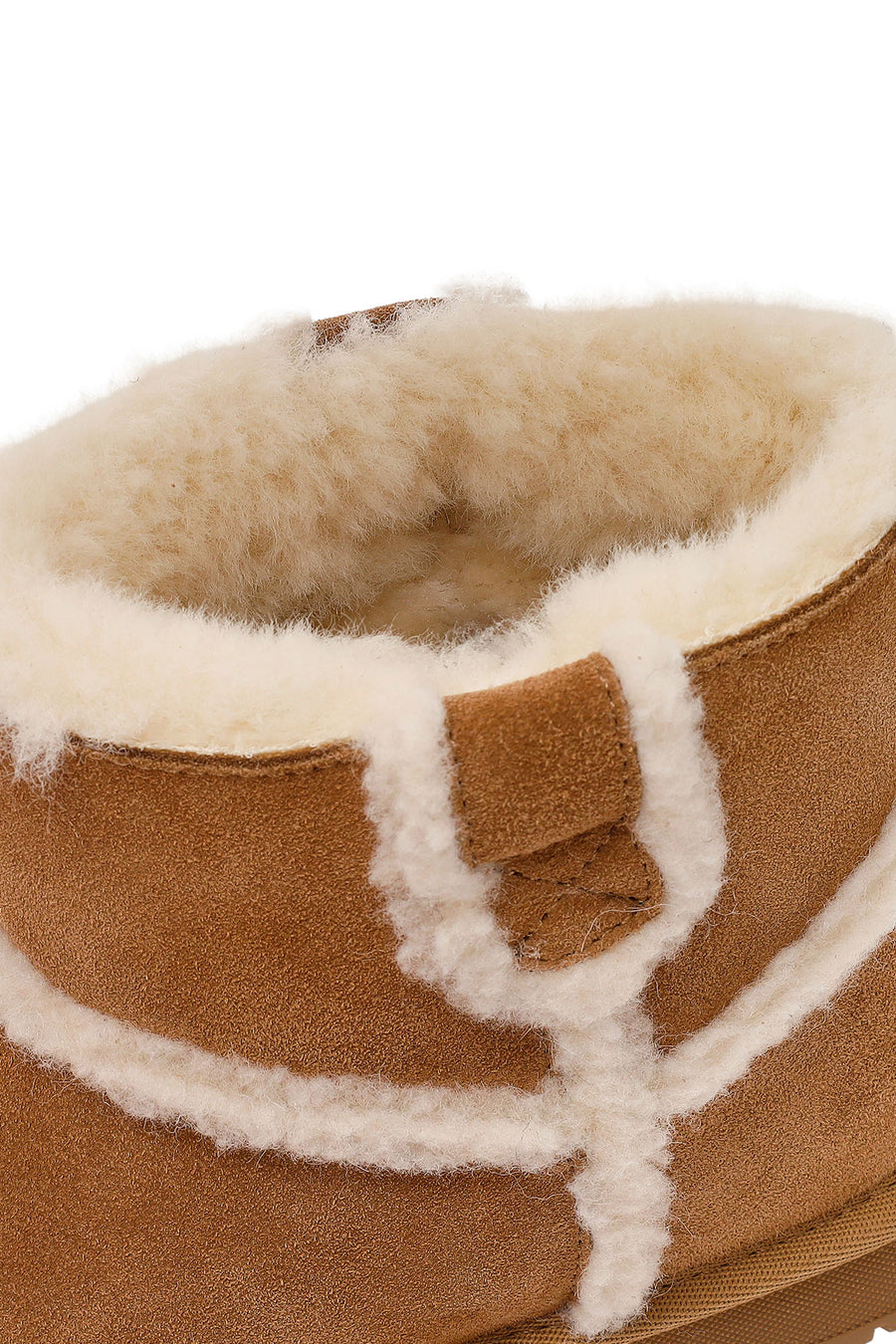 Kadın Camel Süet Deri Teddy Bot