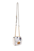 Women's White Long Strap Printed Crossbody Bag | Derimod