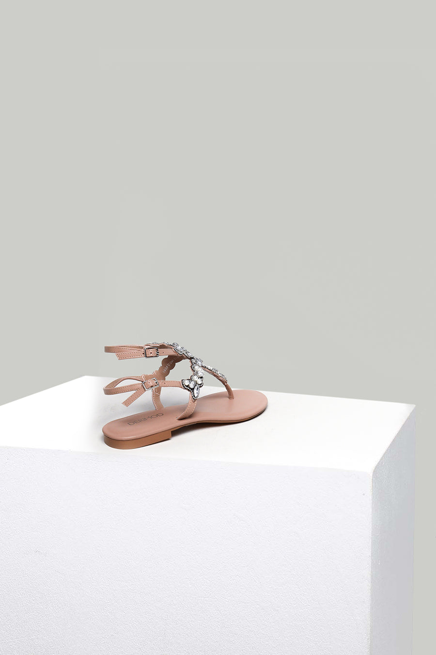 Women's Beige Faux Leather Sandals
