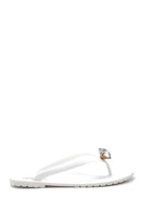 Women's Flip Flops with Stone Detail | Derimod