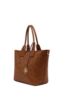Woman Brown Long-Strap Printed Shoulder Bag | Derimod