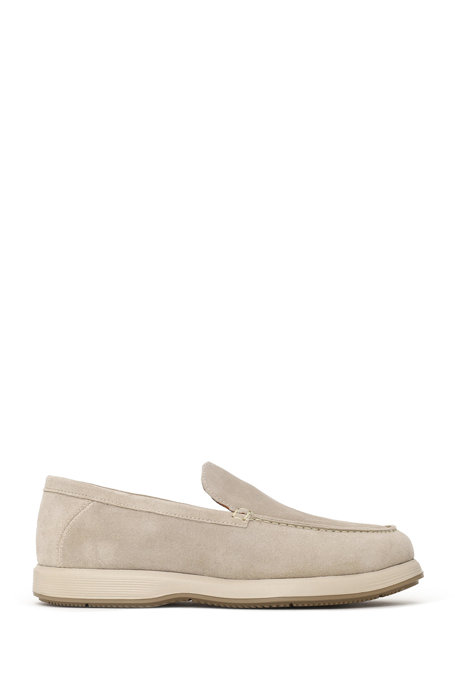 Erkek Bej Süet Deri Loafer 26SFD765910 | Derimod