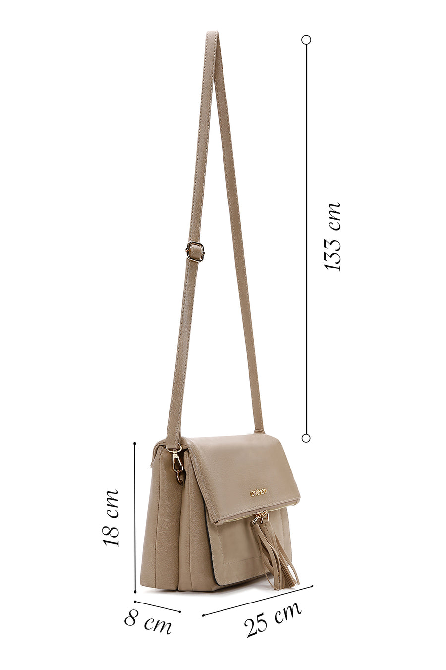 Women's Beige Long Strap Crossbody Bag