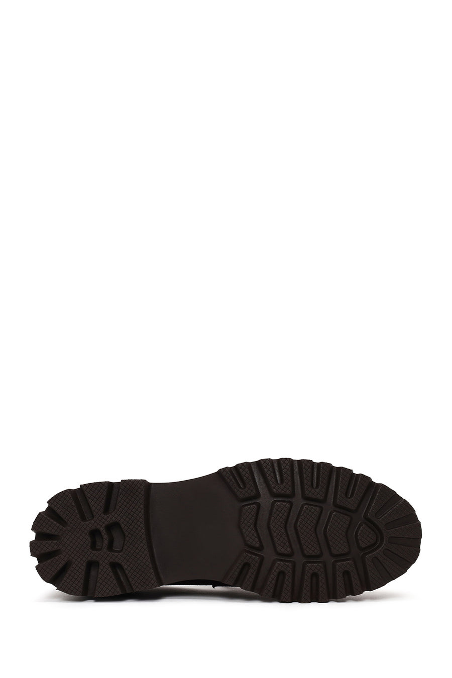 Kadın Siyah Kalın Topuklu Süet Deri Maskülen Loafer