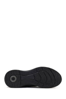 Erkek Siyah Bağcıklı Kalın Tabanlı Deri Casual Sneaker | Derimod