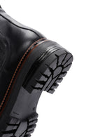 Woman Black Thick Sole Leather Chelsea Boots | Derimod