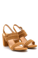 Women's Suede Heeled Sandals | Derimod