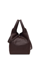 Woman Brown Casual Leather Shoulder Bag | Derimod