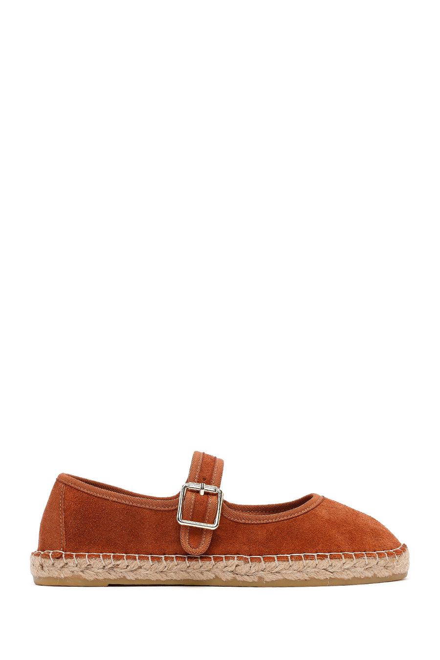 Women's Orange Strappy Suede Espadrilles 25SFD206810 | Derimod