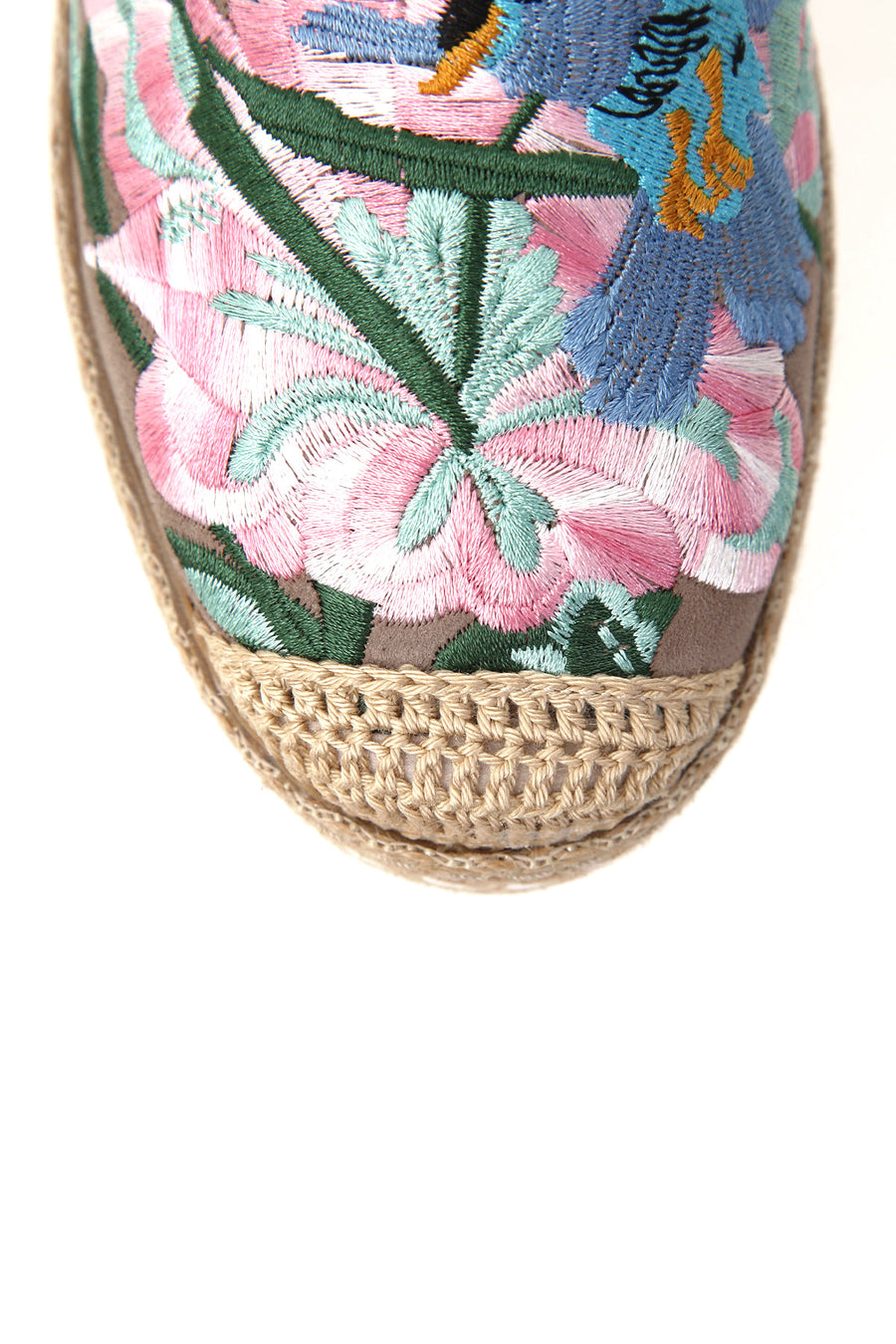Embroidered Beige Women's Espadrille