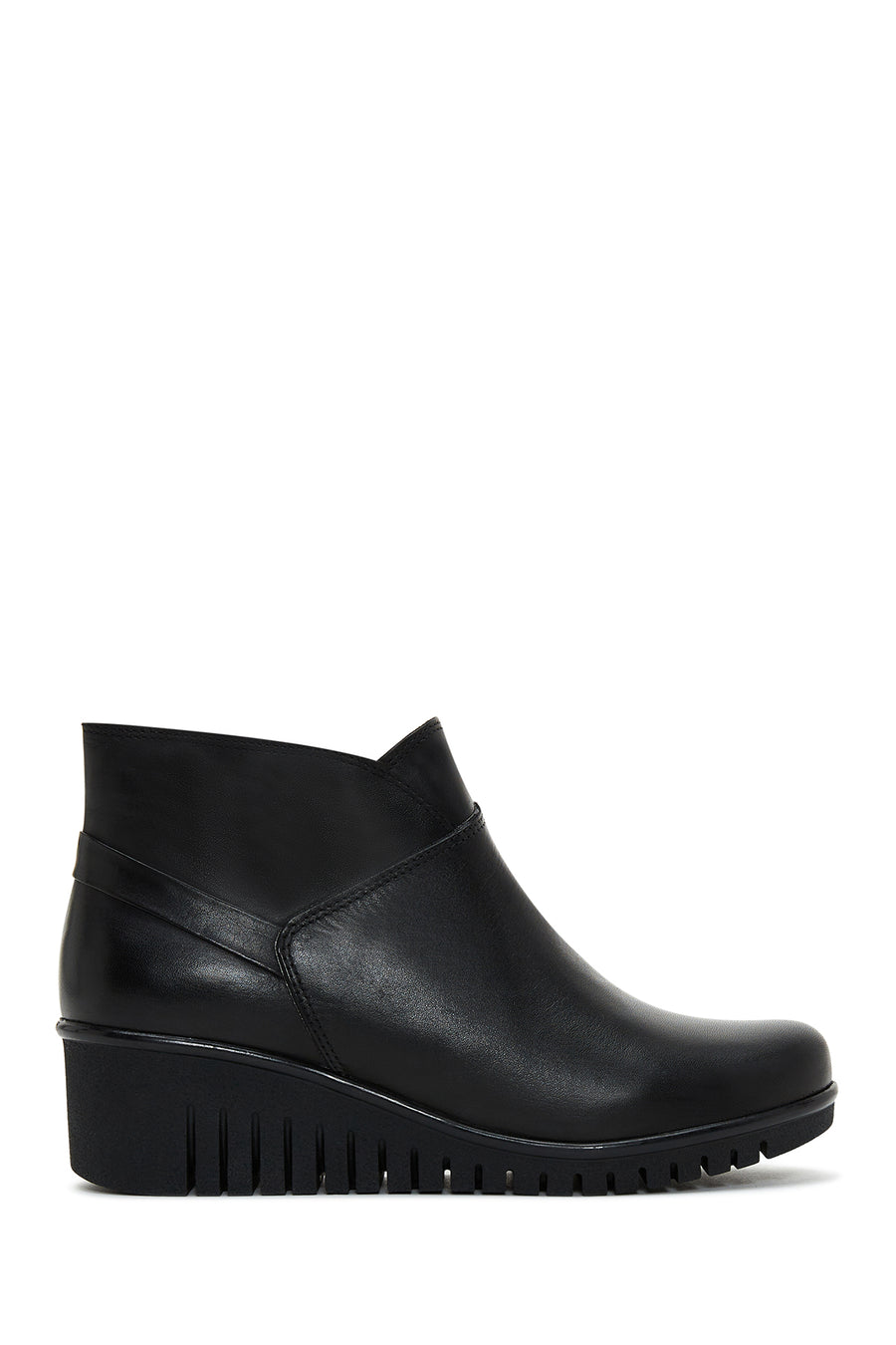 Women's Leather Wedge Heeled Boots 22WFD415418 | Derimod