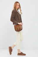 Lara Women's Mink Suede Leather Jacket | Derimod