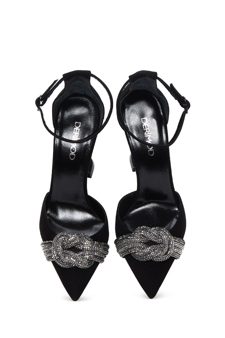 Women's Black Heeled Leather Shoes