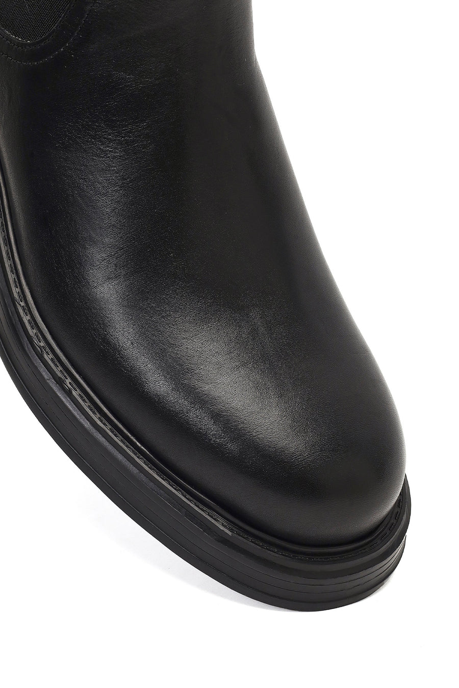 Men's Black Leather Casual Chelsea Boot
