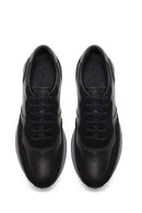 Erkek Siyah Bağcıklı Süet Deri Sneaker | Derimod