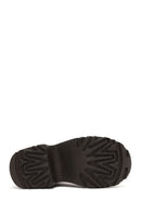Women's Brown Thick Soled Suede Leather Teddy Boots | Derimod