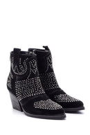 Women's Studded Suede Leather Boots | Derimod