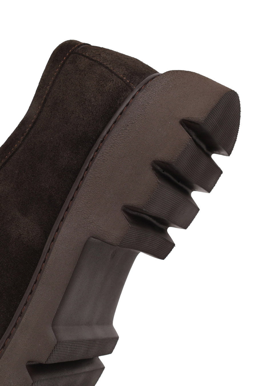 Male Brown Lace-Up Thick-Soled Suede Casual Shoes