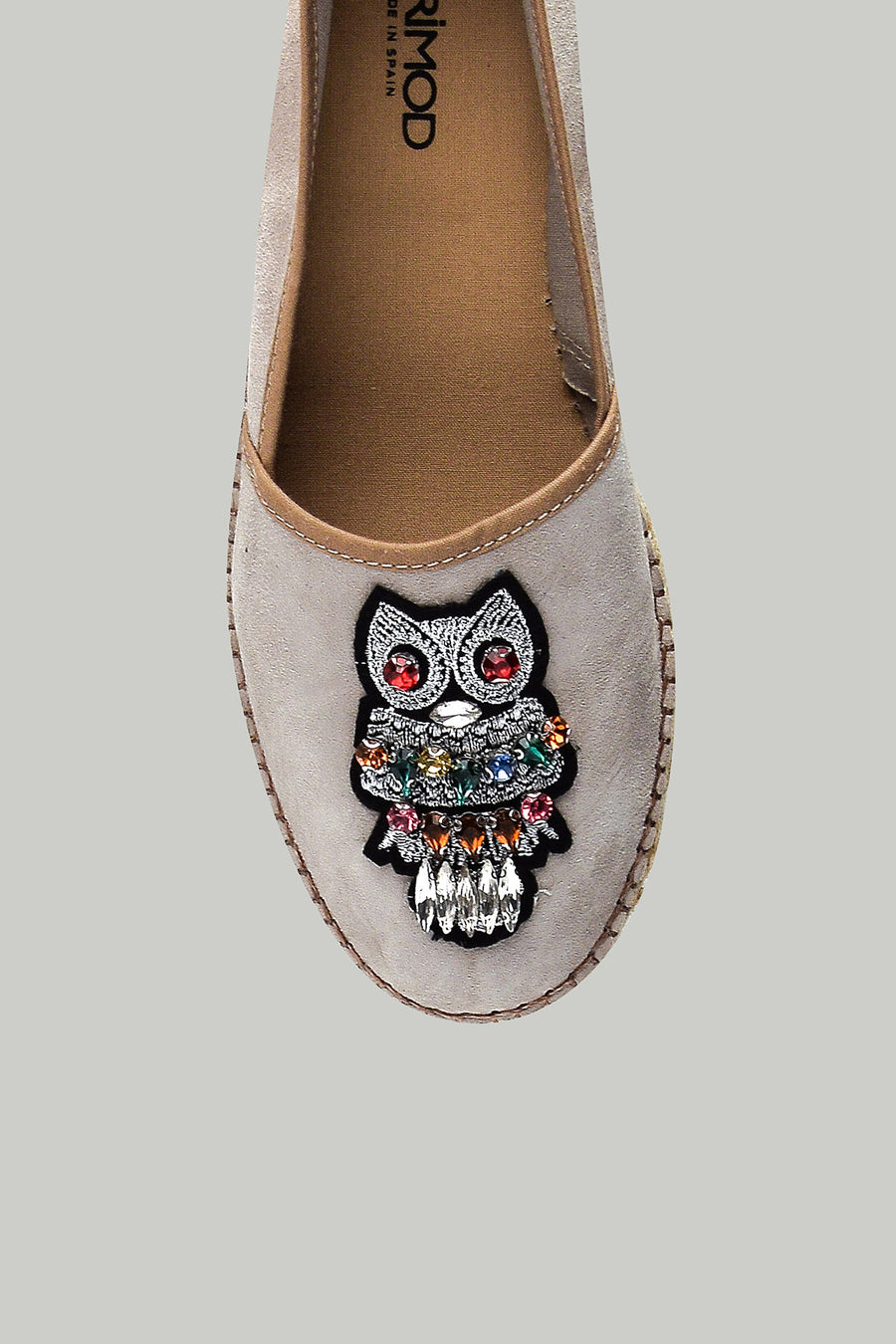 Beige Women's Espadrille with Owl