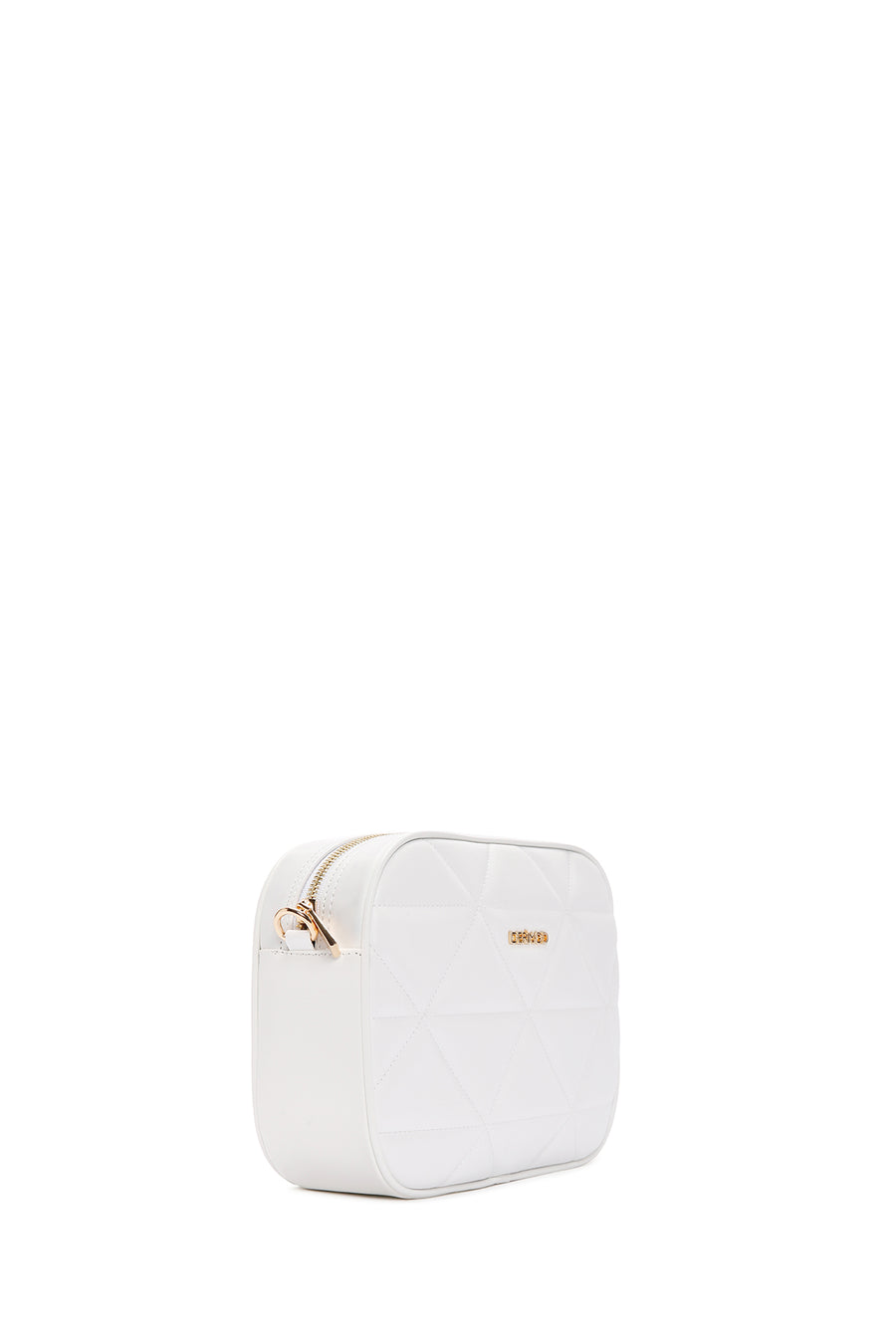 Women's White Long Strap Quilted Crossbody Bag