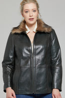 Samantha-X Women's Leather Jacket | Derimod