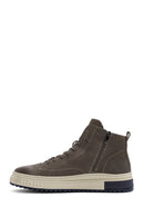 Male Mink Zip Closure Nubuck Leather Sport Boots | Derimod