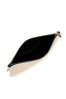Women's Gold Long Chain Strap Straw Clutch Bag | Derimod