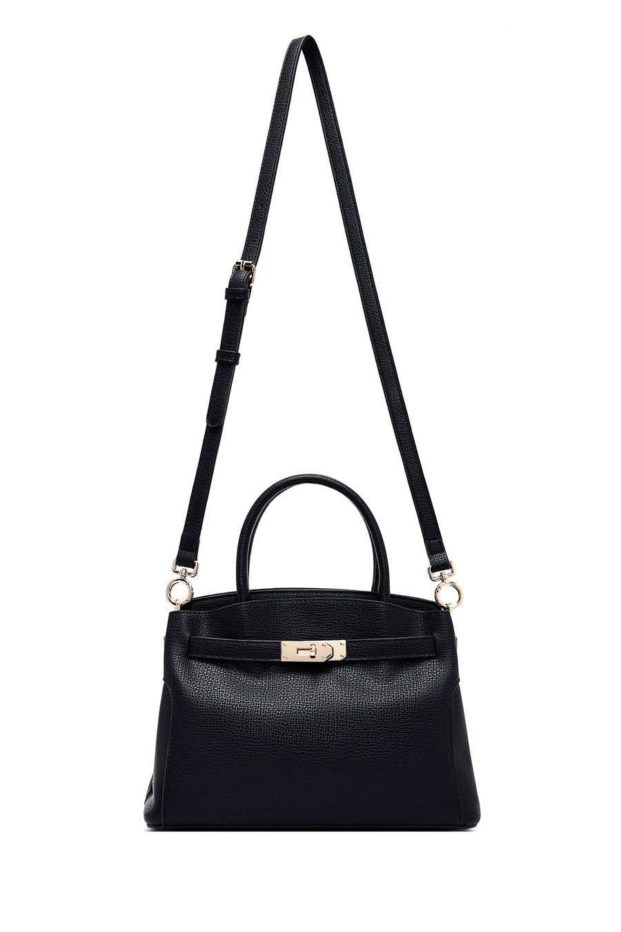 Women's Black Long Strap Mini Handbag