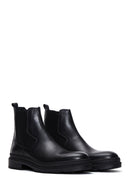 Men's Black Leather Casual Chelsea Boots | Derimod