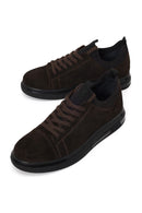 Male Brown Lace-Up Suede Leather Sneaker | Derimod