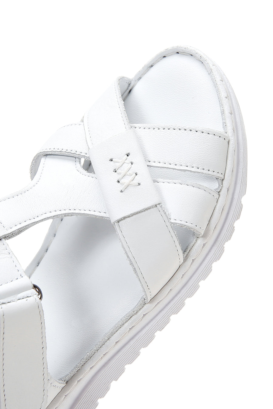 Kadın Beyaz Deri Comfort Sandalet