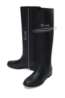 Woman Black Classic Leather Boot | Derimod
