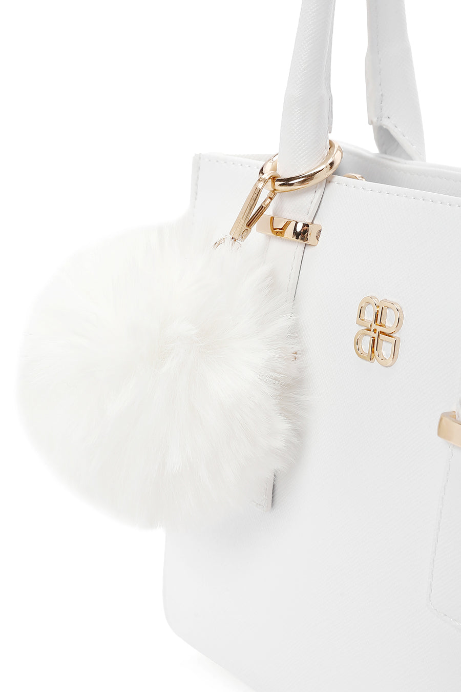 Women's White Long Strap Accessory Handbag