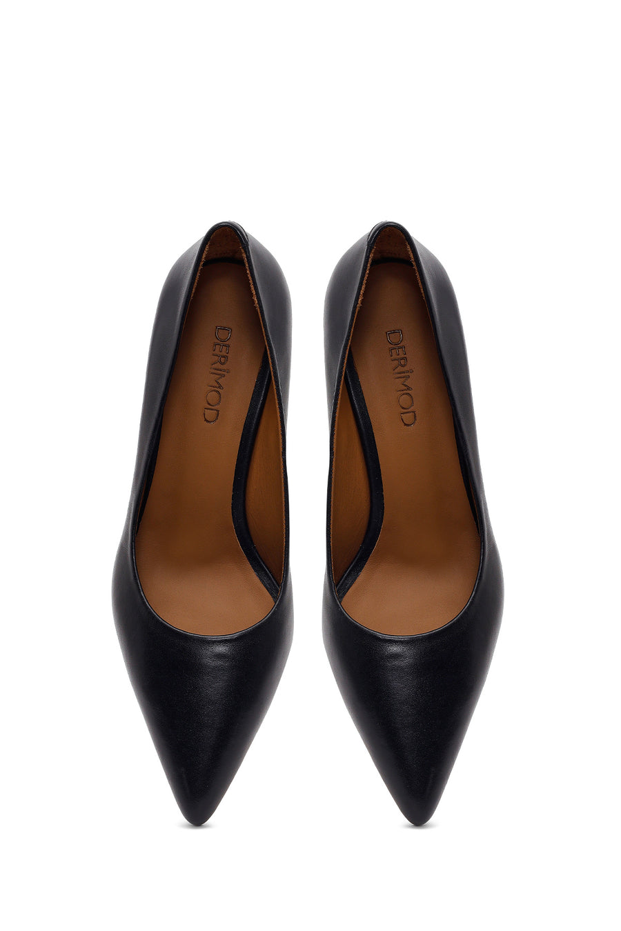 Kadın Siyah İnce Topuklu Deri Stiletto