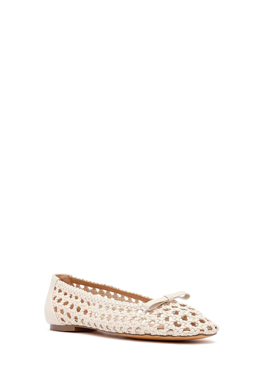 Women's Beige Knitted Ballerinas