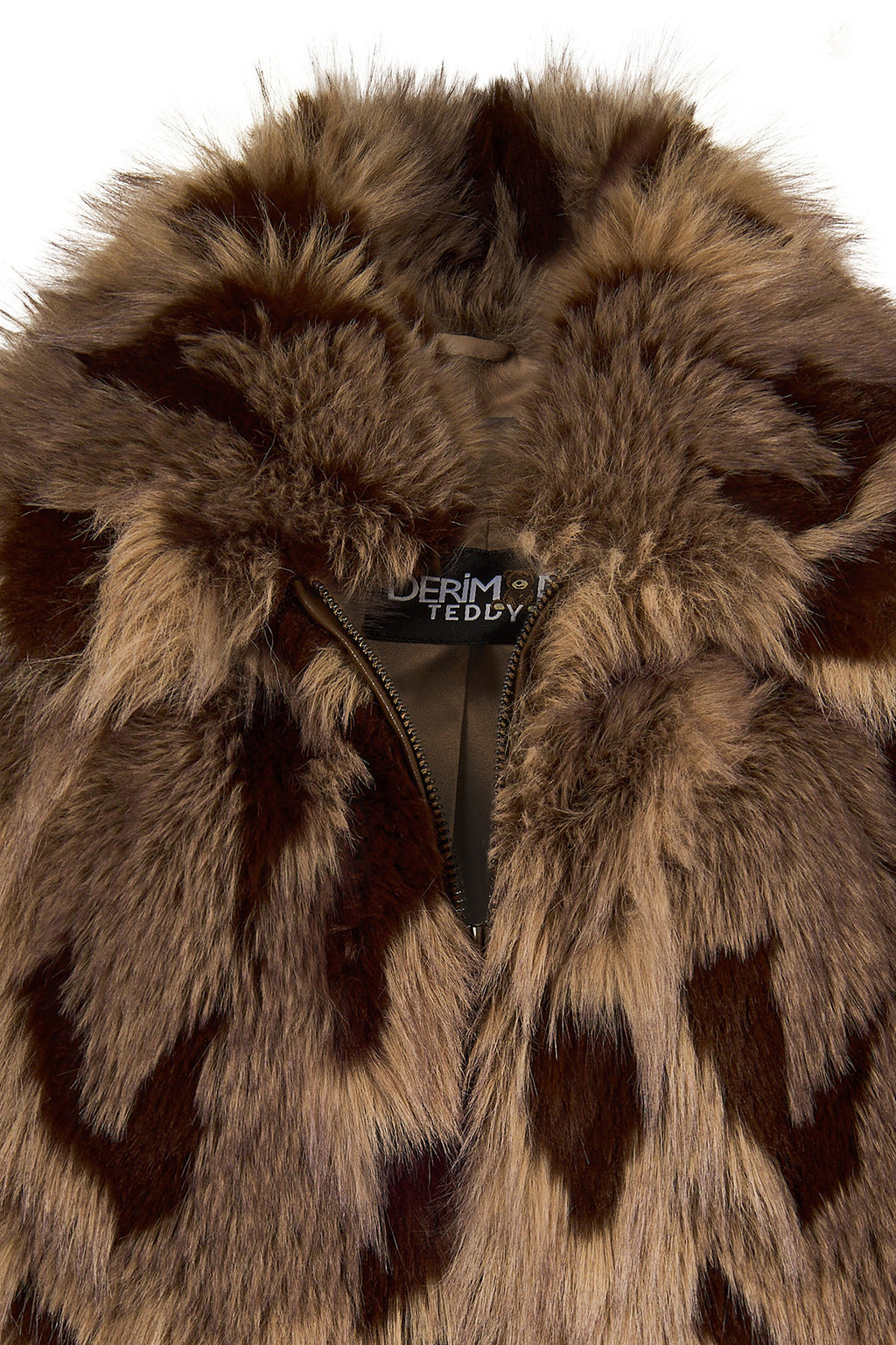 Nevada Kadın Kahverengi Oversize Kürklü Teddy Mont