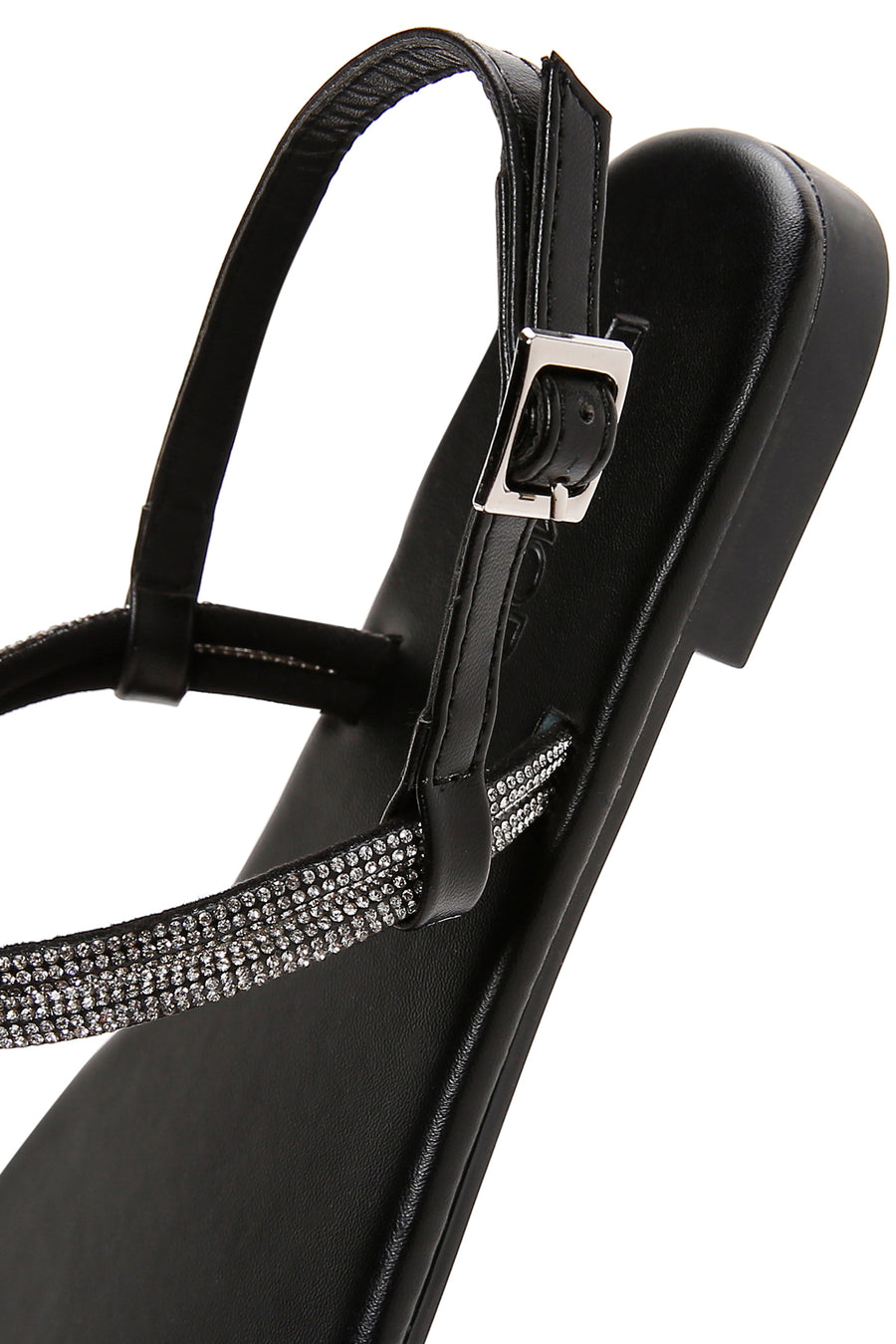 Women's Black Stone Flip Flops Sandals