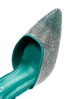 Women's Green Open Back Thin Heeled Shoes | Derimod