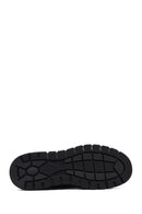 Male Black Lace-Up Nubuck Leather Sneaker | Derimod