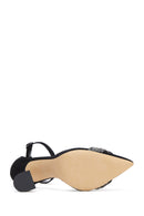 Women's Black Heeled Leather Shoes | Derimod