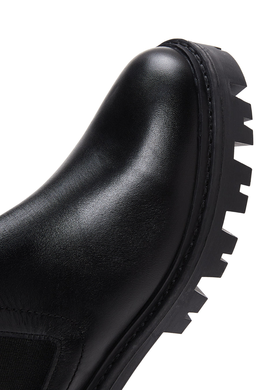 Women's Black Leather Chelsea Boots