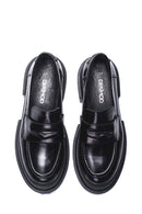 Women's Leather Casual Thick Sole Loafer | Derimod