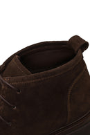 Male Brown Lace-up Thick-soled Suede Boots | Derimod