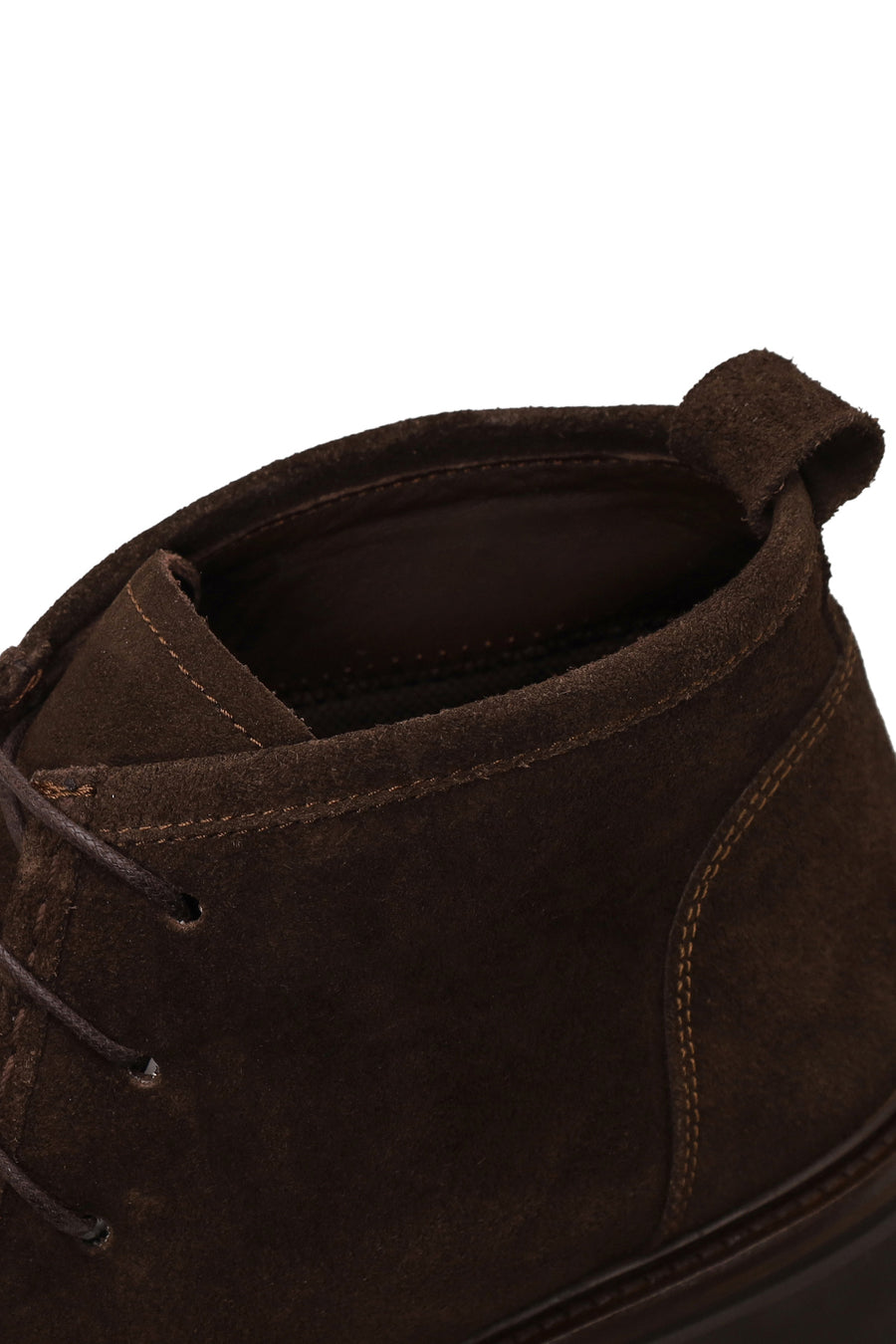 Male Brown Lace-up Thick-soled Suede Boots