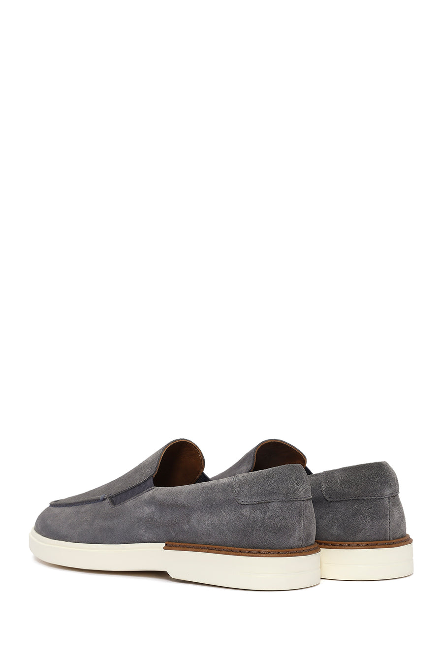 Men's Gray Suede Leather Casual Loafer