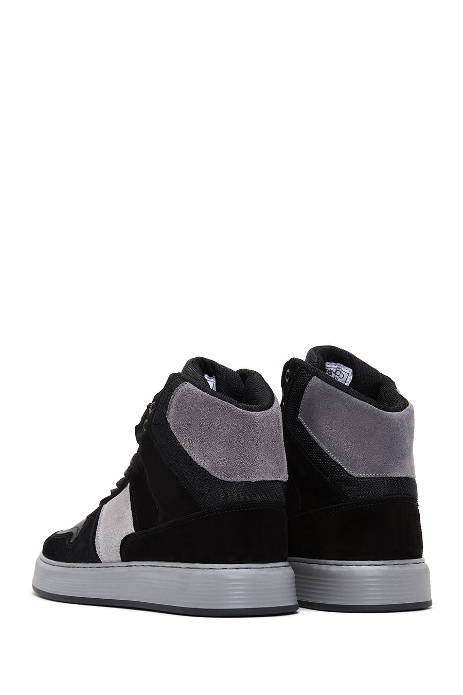Erkek Siyah Deri Bilekli Sneaker