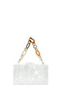 Women's Green Long Chain Strap Mini Box Bag | Derimod