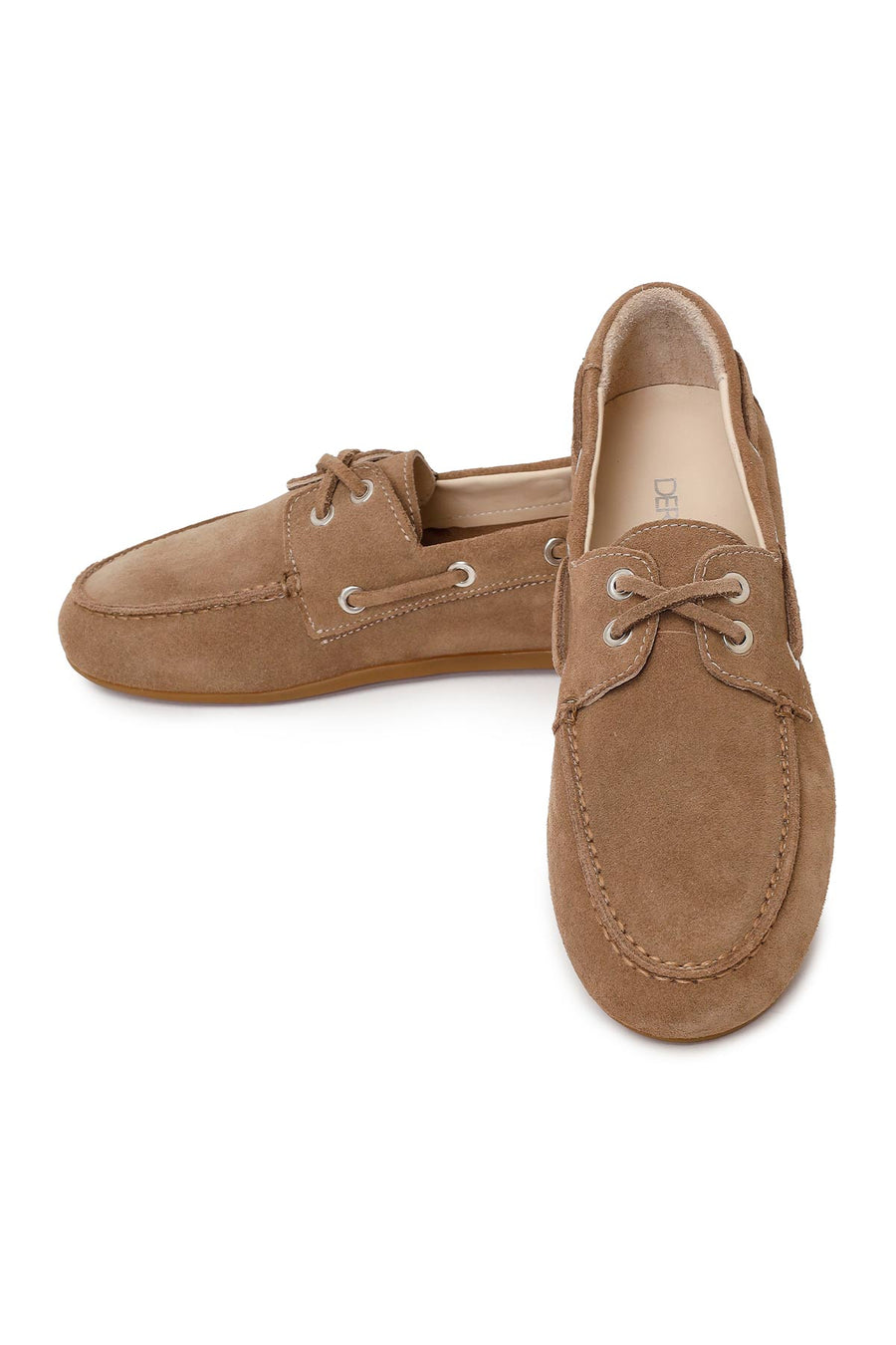 Woman Mink Lace-Up Suede Shoes