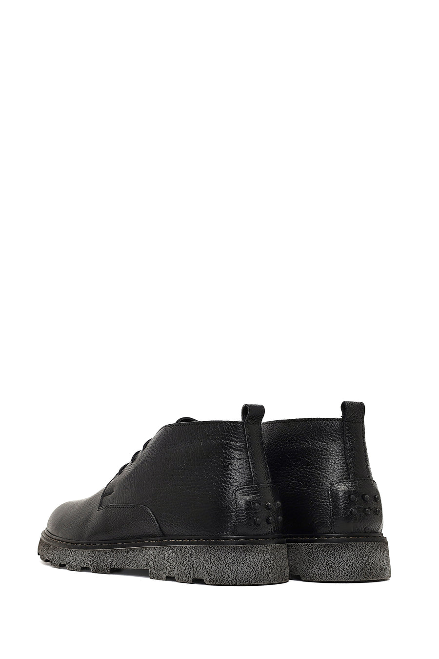 Men's Black Lace-Up Leather Casual Boot