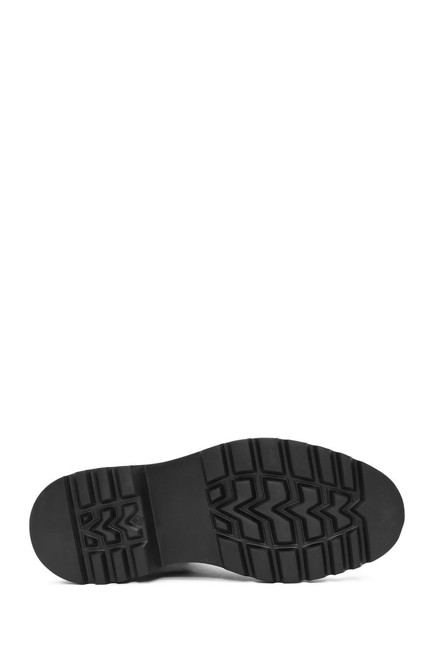 Men's Black Lace-Up Zipper Detailed Leather Casual Boots